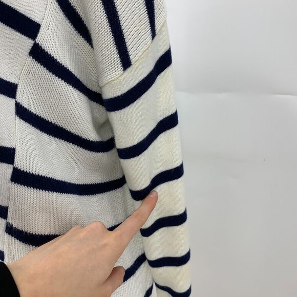 Splendid Striped Sweater Womens M Medium 5% Cashmere Blend Drop Shoulder *READ - Picture 5 of 16